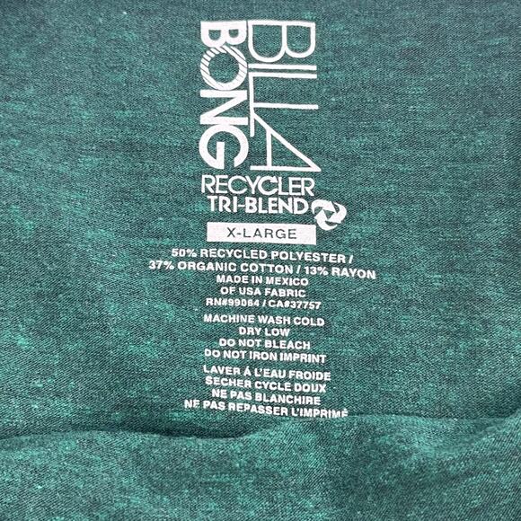 Billabong Green Short Sleeve Crew Neck Soft Circle Graphic T-Shirt Unisex Men XL - Picture 3 of 5
